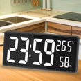 thumbnail image 3 of Reloj LED de gran tamaño con atenuador de 3 niveles, brillo, temperatura y humedad, pantalla grande F negro, 3 of 9