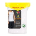 thumbnail image 4 of Camiseta Atlética Interior Fruit Of The Loom para Hombre Sin Mangas Blanca 6 Piezas Talla EG, 4 of 5