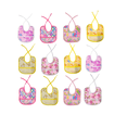 thumbnail image 1 of 12 Piezas Baberos Para Bebe Tela Multicolor, 1 of 4