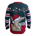 thumbnail image 2 of Suéter Navideño para Hombre George Chihuahua Ugly Sweater Verde, Talla M, 2 of 4