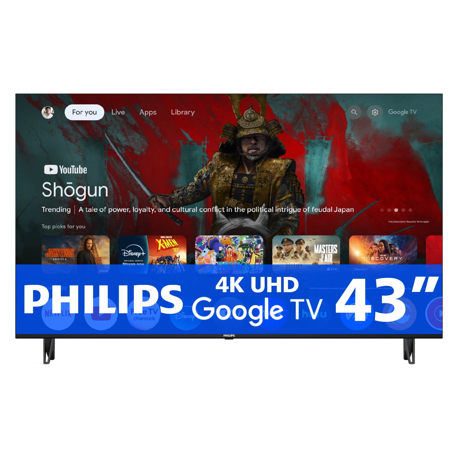 TV Philips 43 Pulgadas Google UHD LED 43PUL7652/F8
