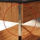 thumbnail image 4 of MESA EXTENSIBLE − BERNA  Mesa de Centro Elevable,  Mesa Auxiliar Estancia, Recámara y Oficina, Patas Metálicas, Tablero Laminado Texturizado  (NEGRO LISO )0, 4 of 9