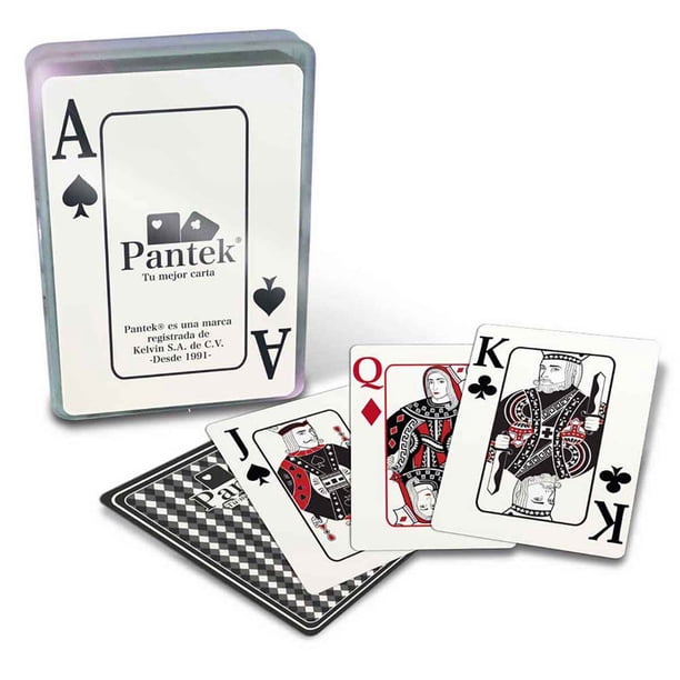 BARAJA POKER JUMBO PVC en CAJA PLÁSTICA PANTEK