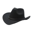 thumbnail image 2 of Sombrero de vaquero elegante sombrero de para la fiesta de la fiesta del festival de cosplay mujeres hombres Negro, 2 of 8