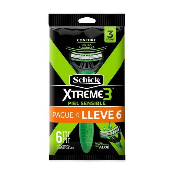 Rastrillo Schick Xtreme3 ,6 piezas