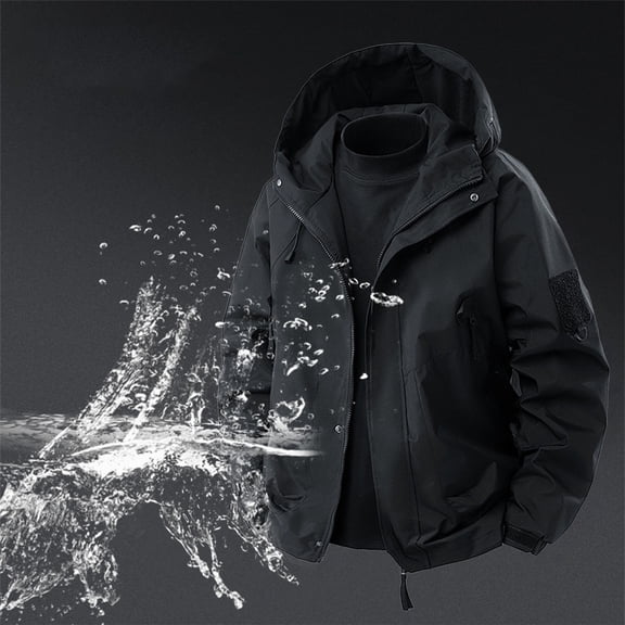 pstuiky camisas de hombre de manga larga, Chaqueta informal de hombre de color liso con capucha, manga larga y bolsillo con cremallera, estilo stormtrooper Tops de talla grande para hombre m