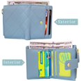 thumbnail image 4 of BEMS-1pcs Cartera pequeña y compacta de piel sintética para mujer, 8 tarjeteros, 4 of 5