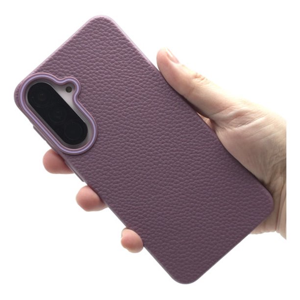 Funda Icon Case Cromo Piel para Samsung A56 5G, Carcasa, Protector, Uso Rudo, Antigolpes, Resistente, Esquinas Reforzadas, Protección de Cámara - Mora