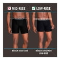 thumbnail image 3 of Bóxer Fruit of the Loom para Hombre Bóxer Ajustado Low Rise Algodón Sustentable Negro 4 Piezas Talla CH, 3 of 4