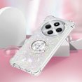 thumbnail image 5 of Funda para Xiaomi Redmi 14C con Brillo Líquido Flotante, Purpurina, Parachoques y Anillo Giratorio Soporte, 5 of 5