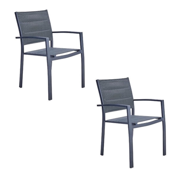 Set de 2 Sillas con Descanzabrazos para Comedor Exterior NATERIAL ORION BETA II