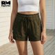 thumbnail image 3 of Short Casual de Mujer Con Cordón Ajustable y Bolsillos verde oscuro Mediano, 3 of 5