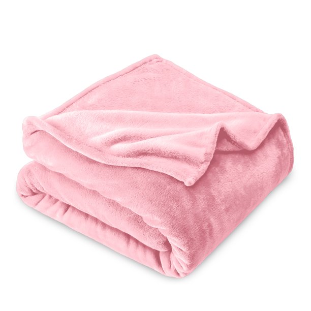 Bare Home Manta de Felpa de Microfibra 300 G/M², Suave y Afelpada, Tamaño King, Rosa Claro