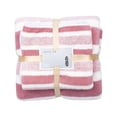 thumbnail image 1 of Gray Coral Velvet Striped Bath Towel Set 2-Piece Absorbent Cotton Towels for Bathroom and Spa, 1 of 9