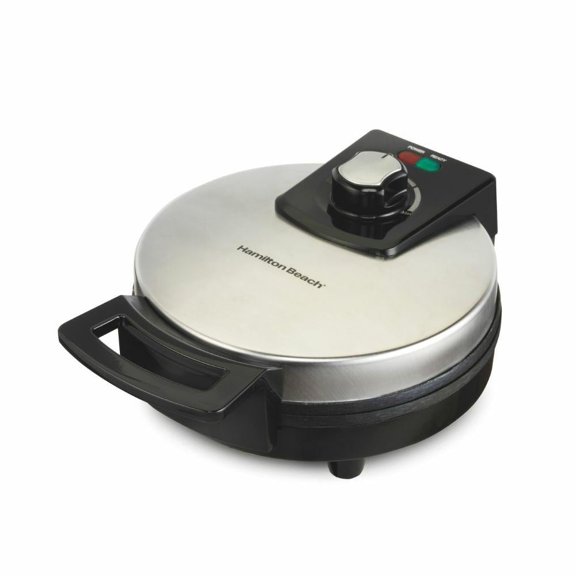 Wafflera Hamilton Beach Diseño con Acero Inoxidable Antiadherente Negro