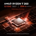 thumbnail image 3 of Laptop IA Gamer ASUS TUF Gaming A16 Nvidia GeForce RTX 5060 8GB DLSS Ryzen 7 260 NPU 32GB 1TB 16" IPS FHD+ 165Hz Teclado Ingles, 3 of 6