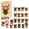 thumbnail image 2 of Calendario de Adviento Pug 2026 | Colgante decorativo navideño 2D | Adorno de cuenta regresiva para las fiestas | Decoración festiva para el hogar | Materiales duraderos | Regalo perfecto para, 2 of 6