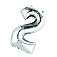 thumbnail image 2 of GLOBO METALICO DE NUMERO DOS GIGANTE 80CM PLATEADO, 2 of 2