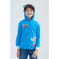 thumbnail image 2 of Sudadera con capucha y cierre de cremallera SEGA Sonic the Hedgehog para niño, forro polar azul, 2 of 7
