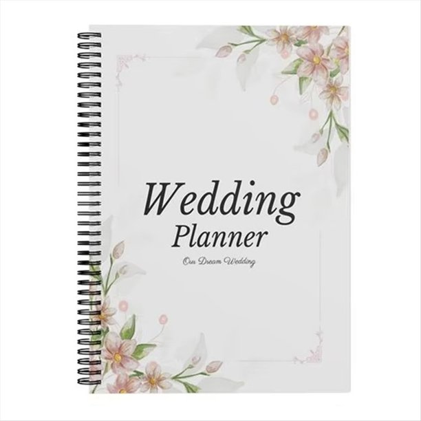Planificador de Bodas, Cuaderno de Planificación de Bodas, Cuaderno Organizador de Compromiso de Tapa para Parejas Recién Comprometidas y Novias