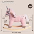 thumbnail image 2 of Caballito mecedor ROCK MY BABY Unicornio Rosa con sonido, 2 of 9