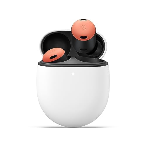 Google Pixel Buds Pro - Noise Canceling Earbuds - Up to 31 Hour Battery Life with Charging Case - Bluetooth Headphones - Compatible with Android - Coral