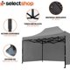 thumbnail image 4 of Carpa Toldo Plegable Cubierta Alta Paredes 3x4 Lona Exterior, 4 of 7
