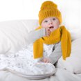 thumbnail image 4 of ELAYARD 1Jgo Conjunto Práctico De Gorro Beanie Y Bufanda Amarilla Cálida Para Uso Diario, 4 of 8