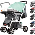 thumbnail image 1 of Carriola Infantil De Lujo Con Toldo De Viaje Compacta Y Ligera Carriola Para Bebe Con Jugetes Tela Transpirable Carrito Para Bebe Con Mango Ergonomico Carreola Ultra Ligera Y Comoda (Verde), 1 of 6