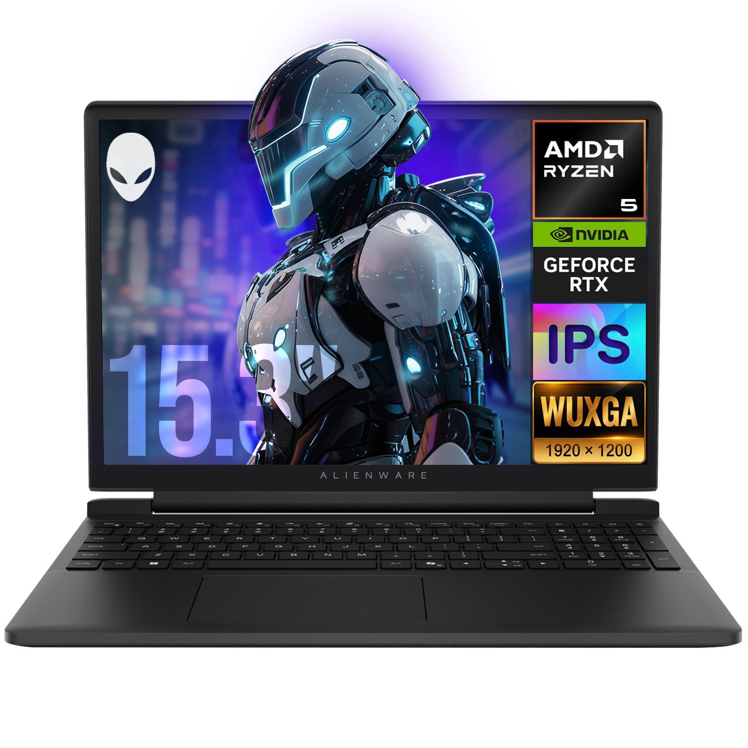 Laptop Gamer ALIENWARE 15 Gaming Nvidia GeForce RTX 4050 6GB Ryzen 5 220 32GB DDR5 512GB SSD Pantalla 15.3" WUXGA 165Hz Windows 11 Teclado Ingles