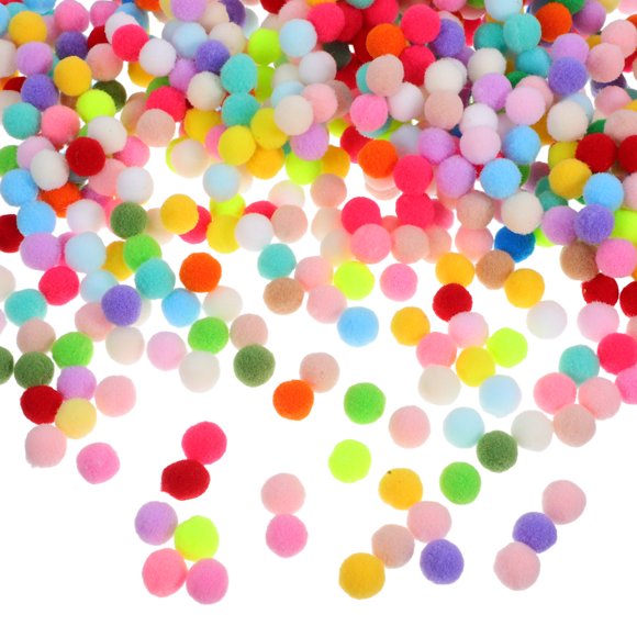 FOMIYES 1000Ud Decorative Pom Poms Assorted Colors Soft Texture for DIY Art Projects
