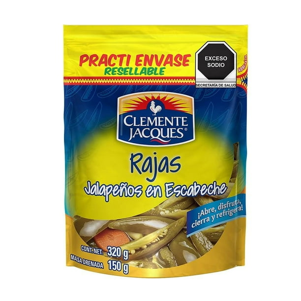 Rajas de chile jalapeño Clemente Jacques en escabeche 320 g