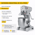 thumbnail image 3 of Batidora Industrial Gutstark 20lt Planetaria Pedestal 750w Accesorios, 3 of 8