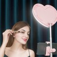 thumbnail image 4 of Aro de Luz Led con Luz para Teléfono, Soporte, Plegable, Extensible y Portátil. Luz de Escritorio para Selfies con Forma de Corazón para Selfies, Transmisiones En Vivo y Maquillaje., 4 of 7