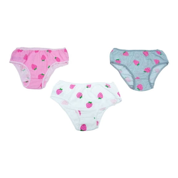 Bikini Simply Basic para Niña Estampado Fresas Multicolor Talla 4, 3 Piezas