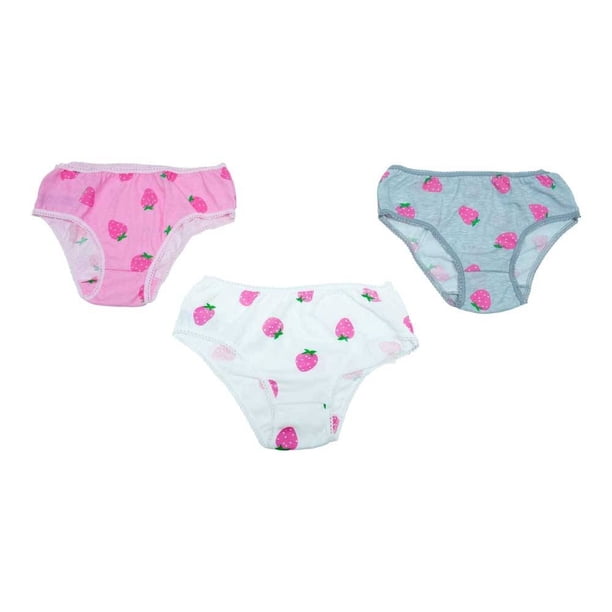 Bikini Simply Basic para Niña Estampado Fresas Multicolor Talla 4, 3 Piezas