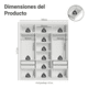 thumbnail image 4 of Ropero Closet Madesa Venus 6 Puertas 180cm Blanco/Negro, 4 of 5