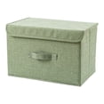 thumbnail image 1 of Billuyoard Caja de almacenamiento plegable de Color sólido contenedores de tienda de gran capacidad cajas para el hogar ropa de dormitorio Almacenamiento y organización del hogar Verde, 1 of 6