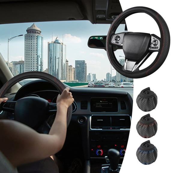 Funda para Volante de Coche, Elástica y de Cuero, Antideslizante.