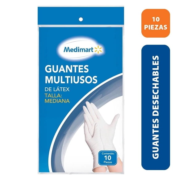 Guantes de látex Medimart Talla M multiusos 10 piezas