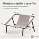 thumbnail image 5 of Silla de Metal Zinus Ada con Cojines de Memory Foam Color Beige, 5 of 6