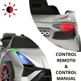thumbnail image 2 of Montable Electrico para Niños Carro Deportivo Bluetooth Luz Led Control Remoto 12v - Gris, 2 of 7