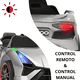 thumbnail image 2 of Montable Electrico para Niños Carro Deportivo Bluetooth Luz Led Control Remoto 12v - Gris, 2 of 7