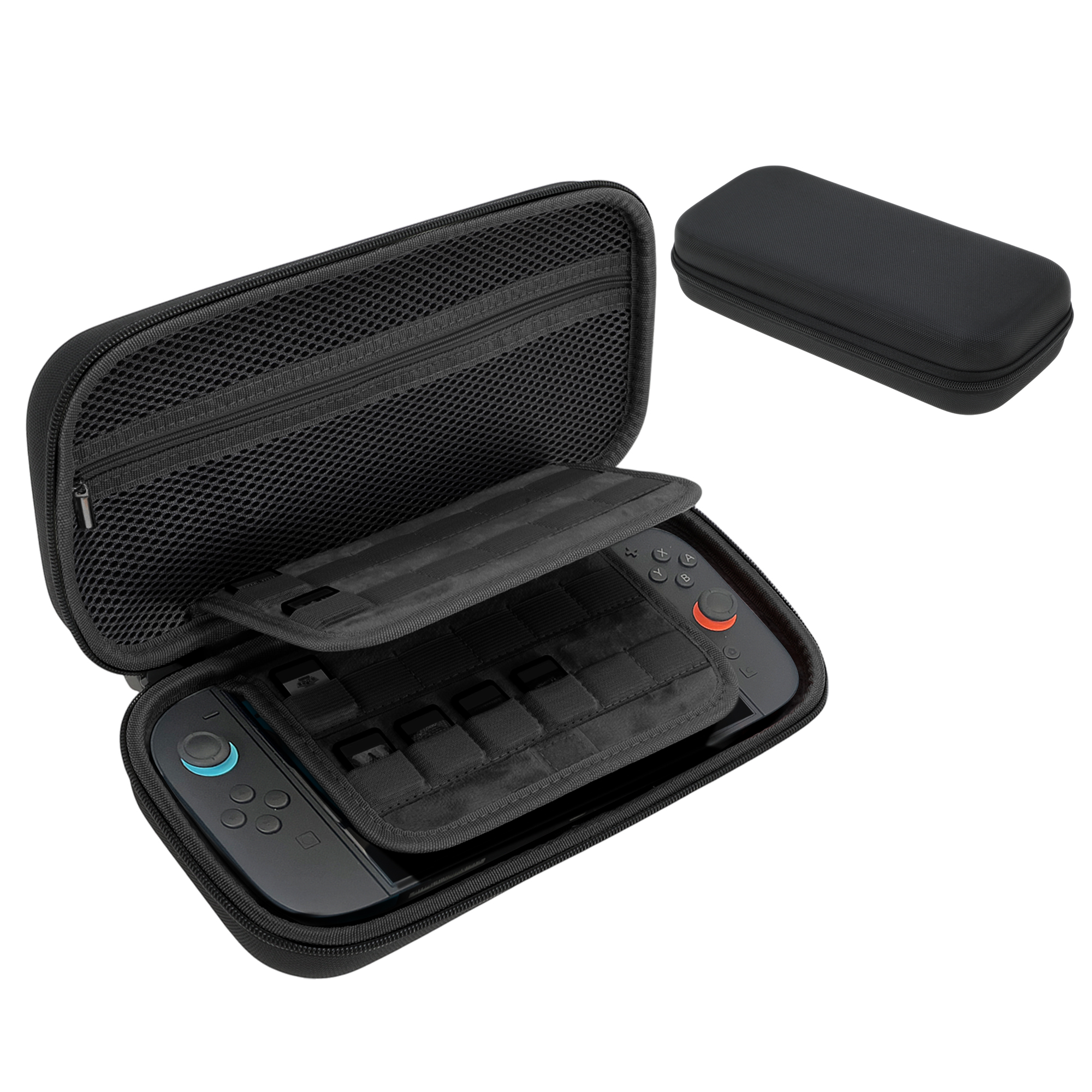 Funda Única Bargains para Switch 2 Funda Versátil con 24 Ranuras para Tarjetas de Juego para Nintendo para Switch Oled Funda de Transporte para Consola Switch Negra