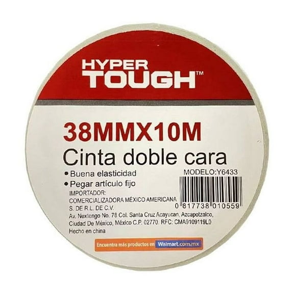Cinta Doble Cara Hyper Tough Blanco 38 mm x 10 m