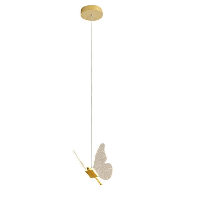 Lámpara colgante de techo con diseño de mariposa para decoración del hogar Luz blanca única