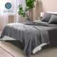 thumbnail image 4 of Manta de Cama de Felpa Sherpa Bare Home Reversible Liviana Tamaño Twin/Twin XL Gris, 4 of 6