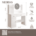 thumbnail image 3 of Escritorio tocador blanco Pido Todo ET01WH-G2, 3 of 6