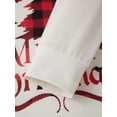 thumbnail image 4 of Conjunto de pijama navideño familiar a juego, camisetas de manga larga con estampado de árbol de Navidad y pantalones a cuadros. Ropa de dormir navideña., 4 of 9