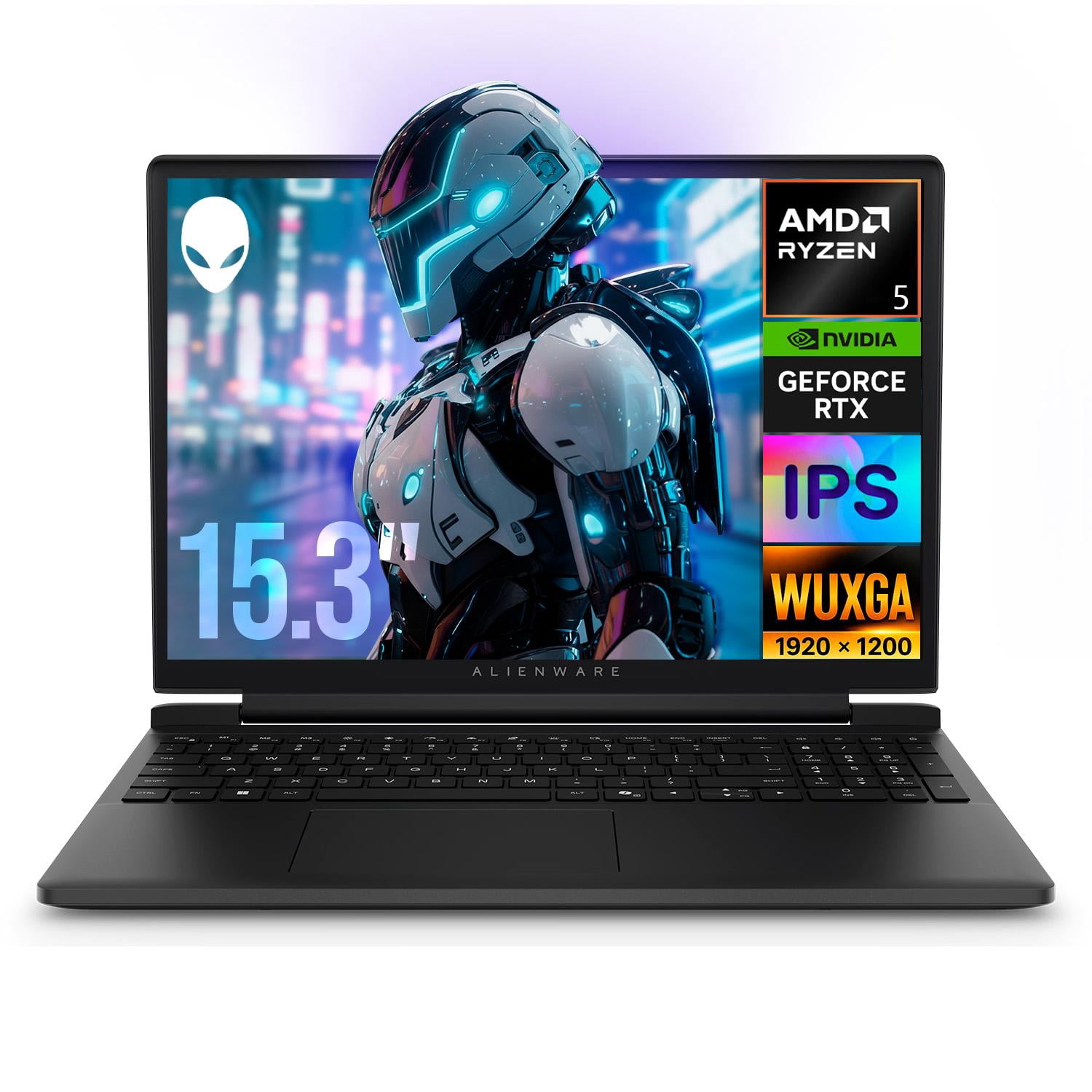 Laptop Gamer ALIENWARE 15 Gaming Nvidia GeForce RTX 4050 6GB Ryzen 5 220 16GB DDR5 512GB SSD Pantalla 15.3" WUXGA 165Hz Windows 11 Teclado Ingles